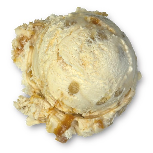 image of  made with peanut butter flavored ice cream with caramel swirl and  cookie dough